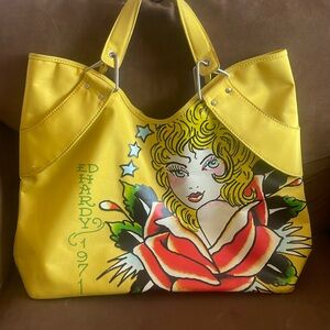 Vintage ED HARDY "California Girl" Tote Bag (Y2K, 2000s)